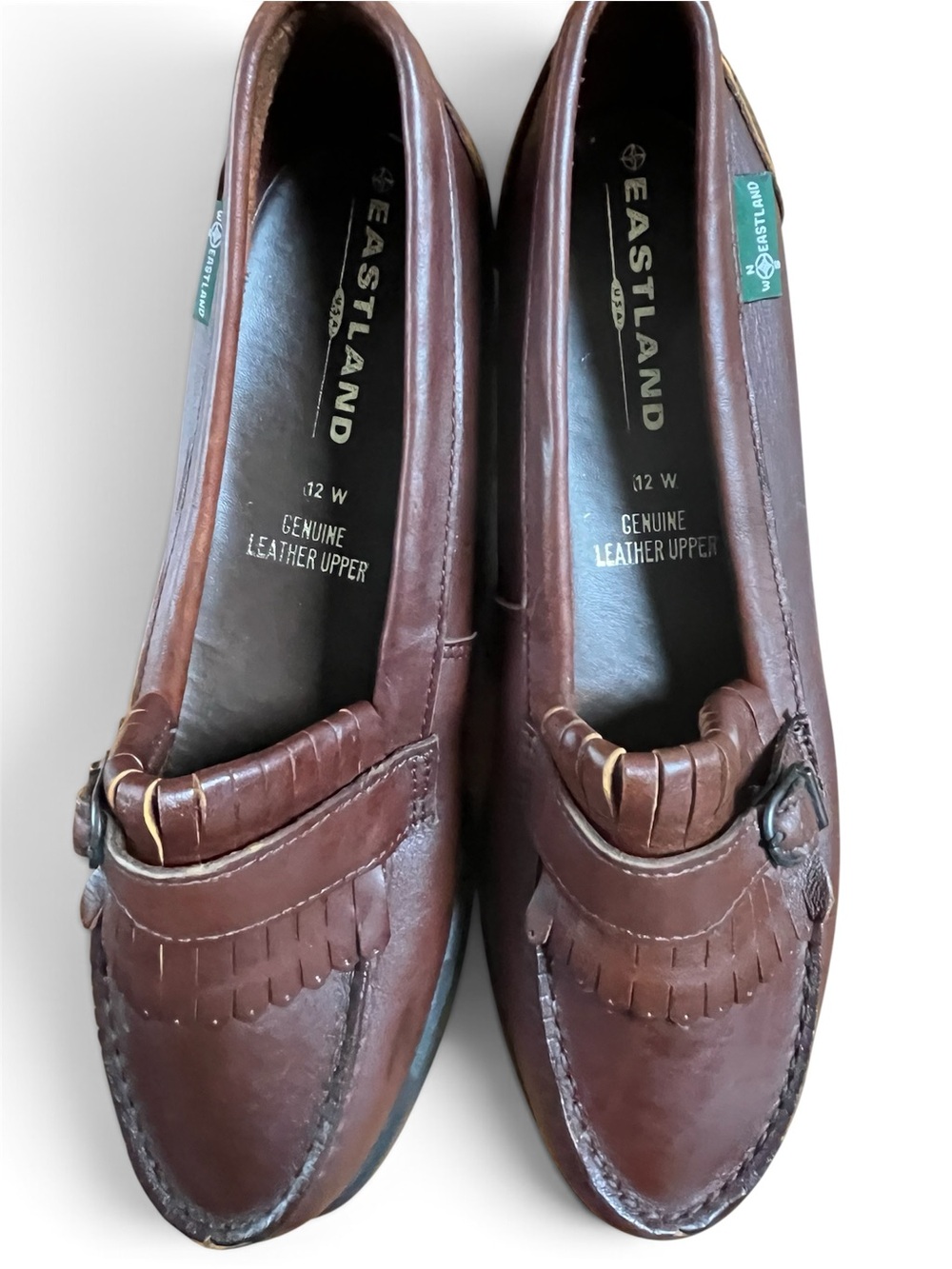 Vintage like new Eastland Brown Leather Tassel Penny Loafers women’s size 12